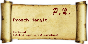 Prosch Margit névjegykártya