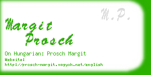 margit prosch business card